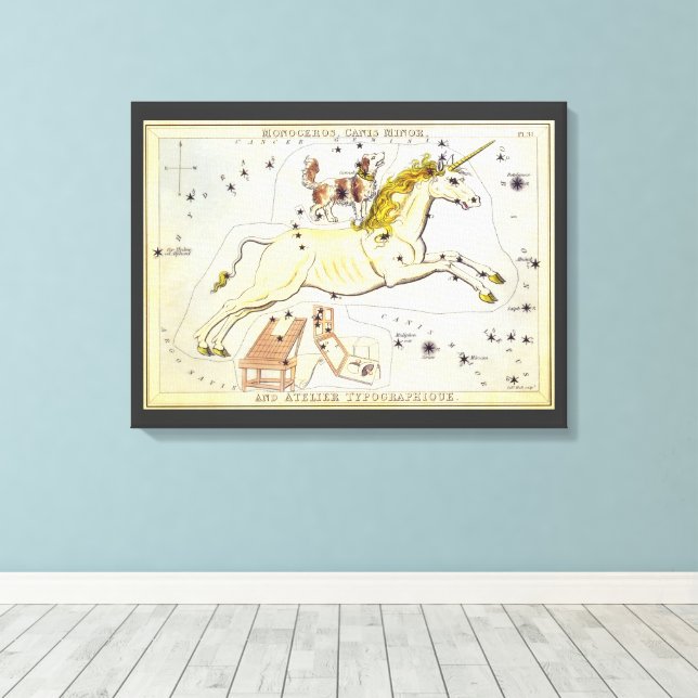 Impressão Em Tela Espelho da Urânia, Mapa Celestial da Astronomia Vi (Insitu(piso de madeira))