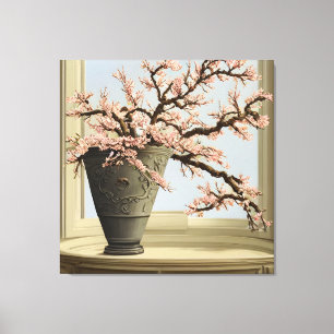 Impressão Em Tela Espelho do Flor de Cereja Elegante por Tela de Tel
