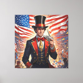 Impressão Em Tela Espetáculo Mágico Patriótico