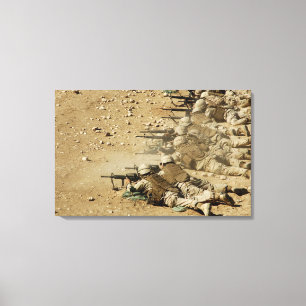 Impressão Em Tela Espingardas M-4 e M-16A2 do Marinho norte-american