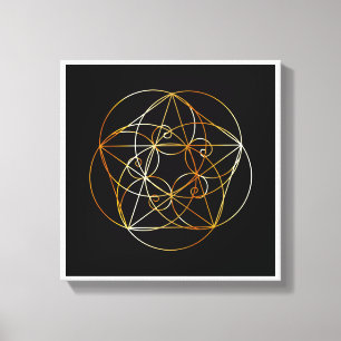 Impressão Em Tela Espiral de Fibonacci a geometria sagrado