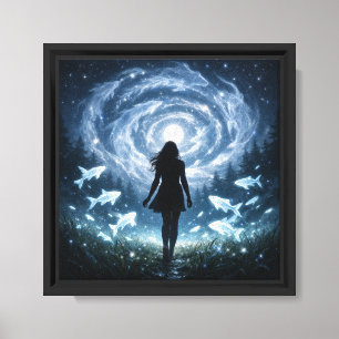 Impressão Em Tela Espiral Lunar de Espíritos Silenciosos
