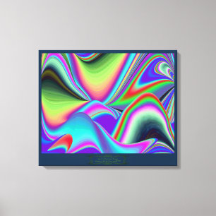 Impressão Em Tela Espírito do Abstrato 3D Rainbowart de Verão