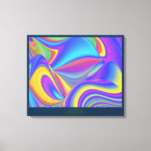 Impressão Em Tela Espírito do Verão Breeze Abstrato 3D Rainbowart