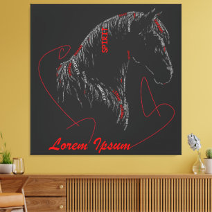 Impressão Em Tela Espírito Inquebrantável   Arte de Tipografia Equin