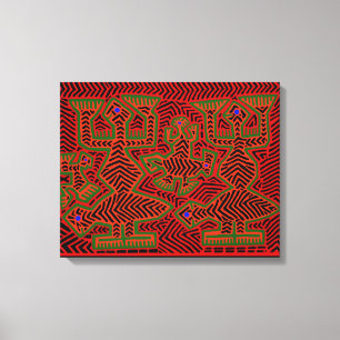 Impressão Em Tela Espíritos de Xamã Kuna Indiano