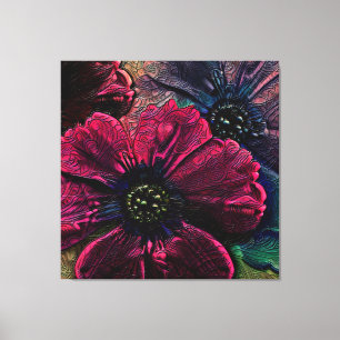 Impressão Em Tela Esplendor Vitoriano: Design Floral Exquisita