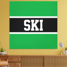 Impressão Em Tela Esportes negros e brilhantes do SKI