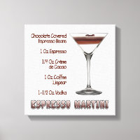 Espresso Martini Cocktail Recebe art 12"x12"