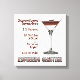 Impressão Em Tela Espresso Martini Cocktail Recebe art 12"x12"