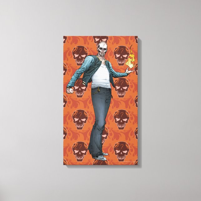 Impressão Em Tela Esquadrão Suicida | El Diablo Comic Book Art (Frente)