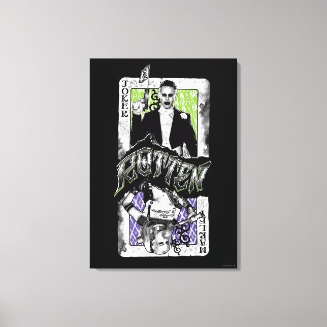 Impressão Em Tela Esquadrão Suicida | Joker & Harley Rotten (Frente)