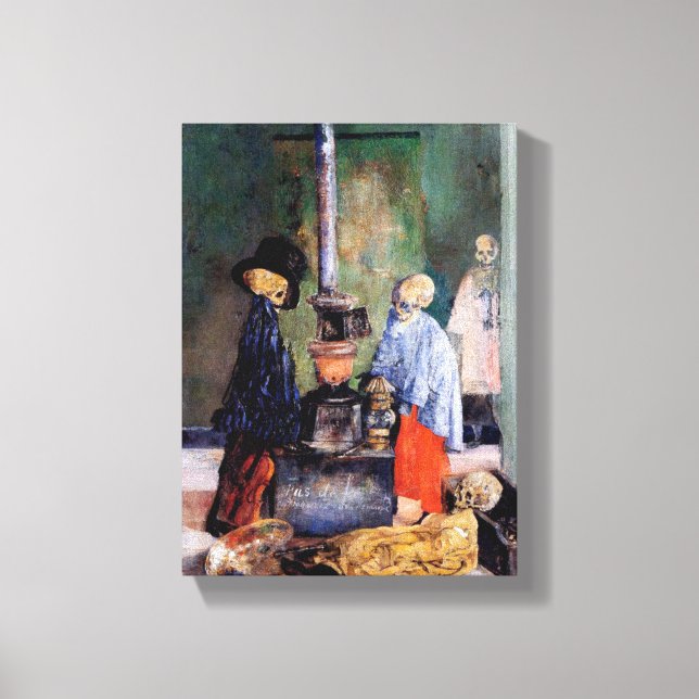 Impressão Em Tela Esqueletos se Aquecendo (Frente)