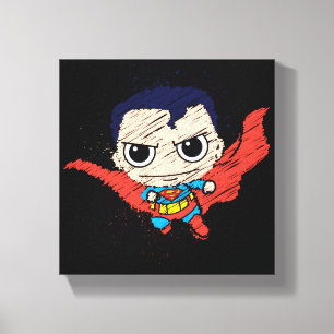 Impressão Em Tela Esquema Mini Superman