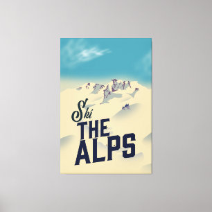 Impressão Em Tela Esquie nos Alpes