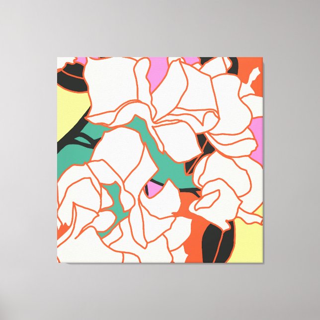 Impressão Em Tela Essência de Bougainvillea rosa (Frente)