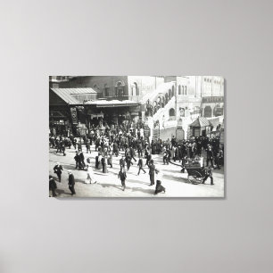 Impressão Em Tela Estação de comboio da rua larga, Londres, c.1890