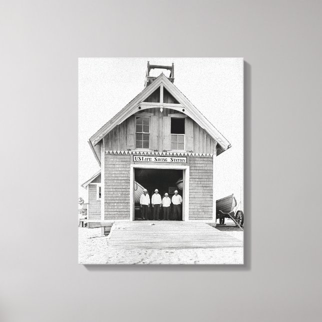 Impressão Em Tela Estação de Salvamento Kitty Hawk, 1902 (Frente)