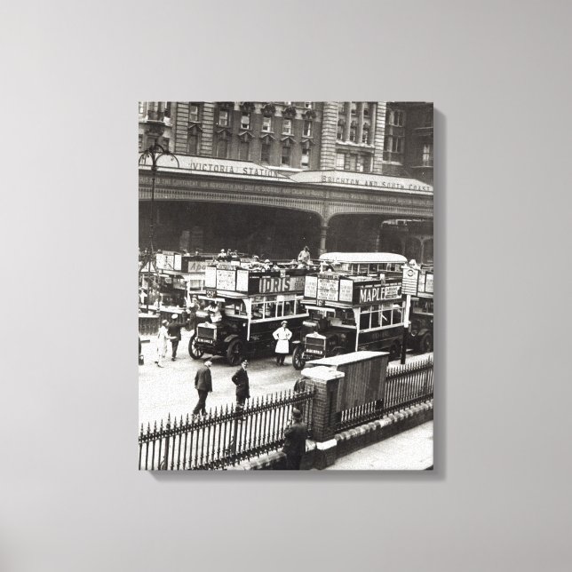 Impressão Em Tela Estação Victoria, 1920 (Frente)