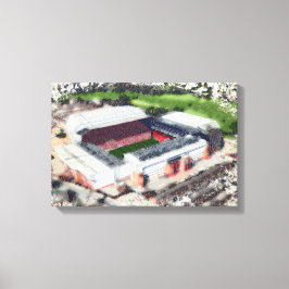 Impressão Em Tela Estádio Anfield Liverpool - Aquarela Artística