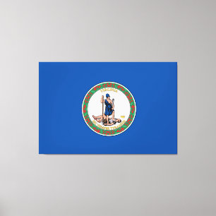 Impressão Em Tela Estado de bandeira de Virgínia