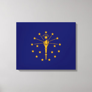 Impressão Em Tela Estado de Indiana Flag Design