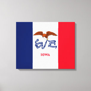 Impressão Em Tela Estado de Iowa Flag Design