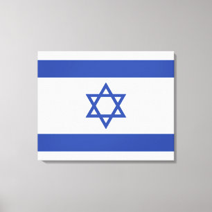 Impressão Em Tela Estado de Israel Bandeira, Estrela do Judaísmo Dav