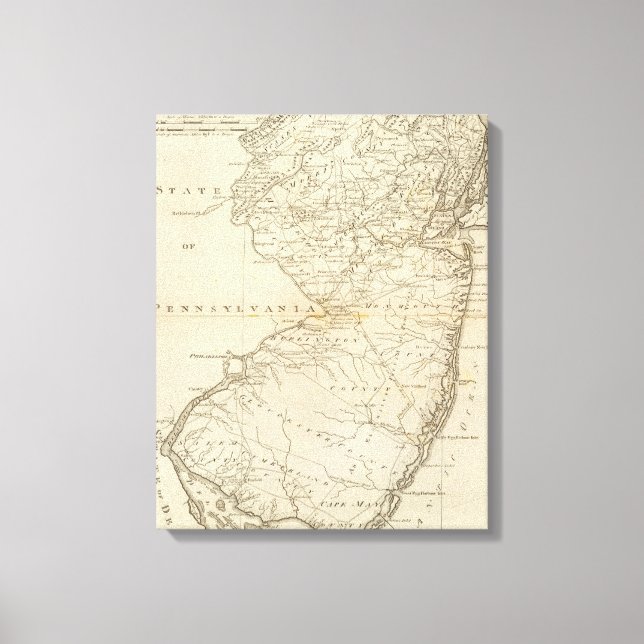 Impressão Em Tela Estado de Nova Jersey 2 (Frente)