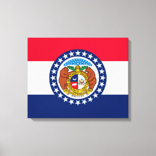 Impressão Em Tela Estado do Missouri Flag Design