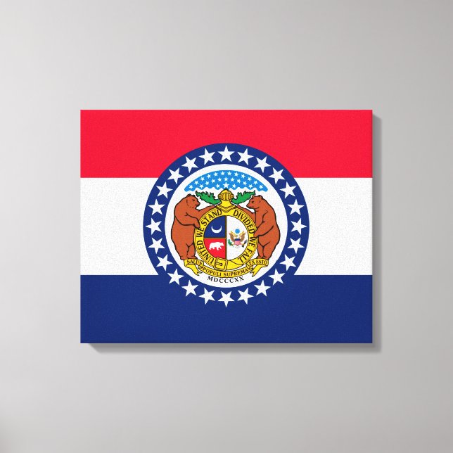 Impressão Em Tela Estado do Missouri Flag Design (Frente)