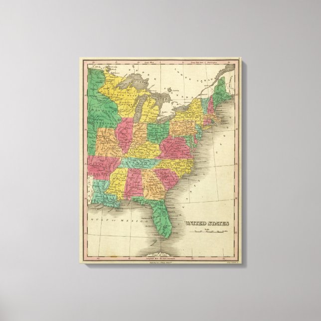 Impressão Em Tela Estados Unidos 15 (Frente)