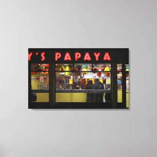 Impressão Em Tela Estados Unidos, Nova York. Gray's Papaya: janela