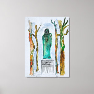 Impressão Em Tela Estátua Balzac de Rodin  Paris, França