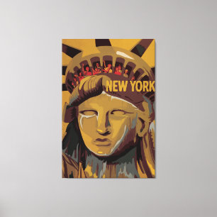 Impressão Em Tela Estátua da Liberdade - Cidade de Nova York