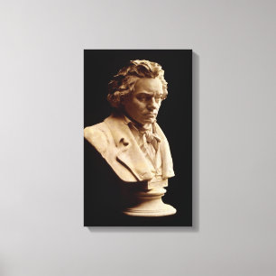 Impressão Em Tela Estátua de busto de Beethoven