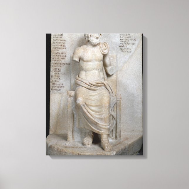 Impressão Em Tela Estátua de Euripides (Frente)