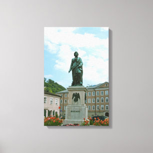 Impressão Em Tela Estátua de Mozart em Salzburgo
