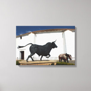 Impressão Em Tela Estátua de touro e cavalo espanhol