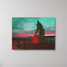 IMPRESSÃO EM TELA ESTÁTUA DO PESCADOR DE GLOUCESTER ENVOLVIDA