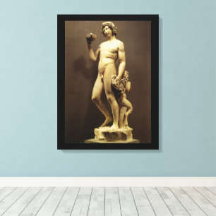 Impressão Em Tela Estátua Vintage Renascimento Baco por Michelangelo