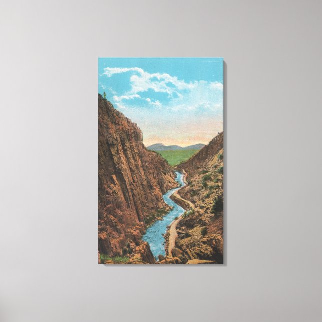 Impressão Em Tela Estes Park, CO - Vista do Big Thompson Canon (Frente)