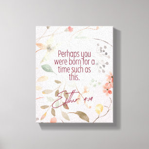 Impressão Em Tela Esther 4:14 Bíblia Cristã Verse Art