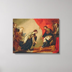 Impressão Em Tela Esther na frente de Ahasuerus, c.1645-50 (óleo no