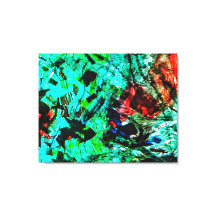 Impressão em tela esticada abstrata azul brilhante