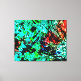 Impressão em tela esticada abstrata azul brilhante