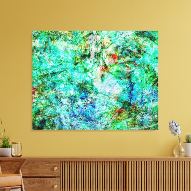 Impressão em tela esticada abstrata pacífica, Rela (Insitu(Sala de estar))