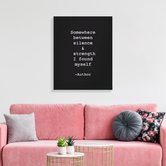 Impressão em Tela Esticada com Citação Personaliza (Insitu(Sala de estar))