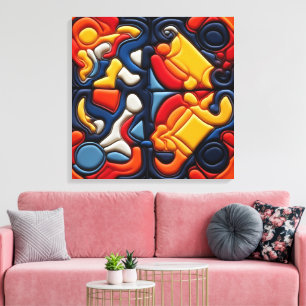 Impressão em Tela Esticada de Arte Moderna