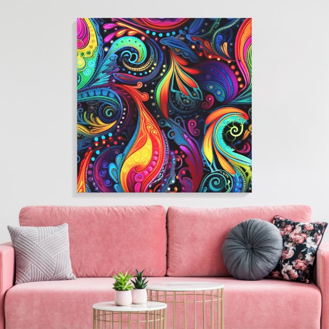 Impressão em Tela Esticada de Arte Moderna (Insitu(Sala de estar))